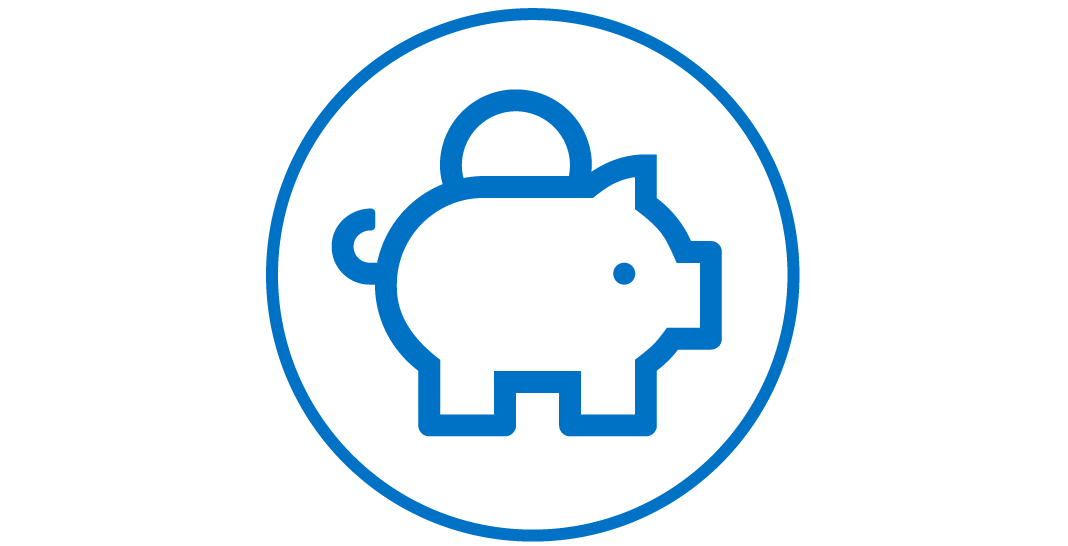 Piggy bank icon.