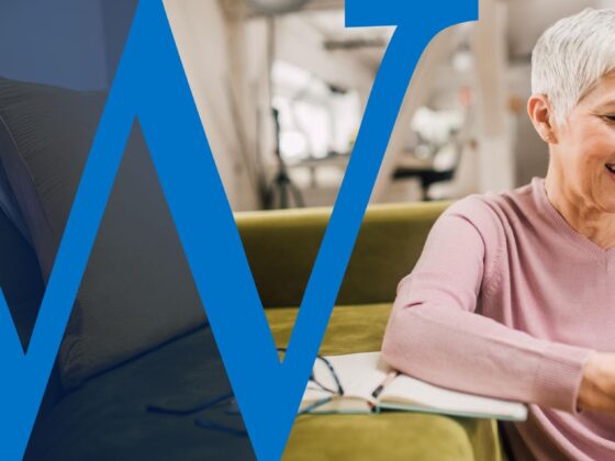 An older woman uses her phone to shop.
