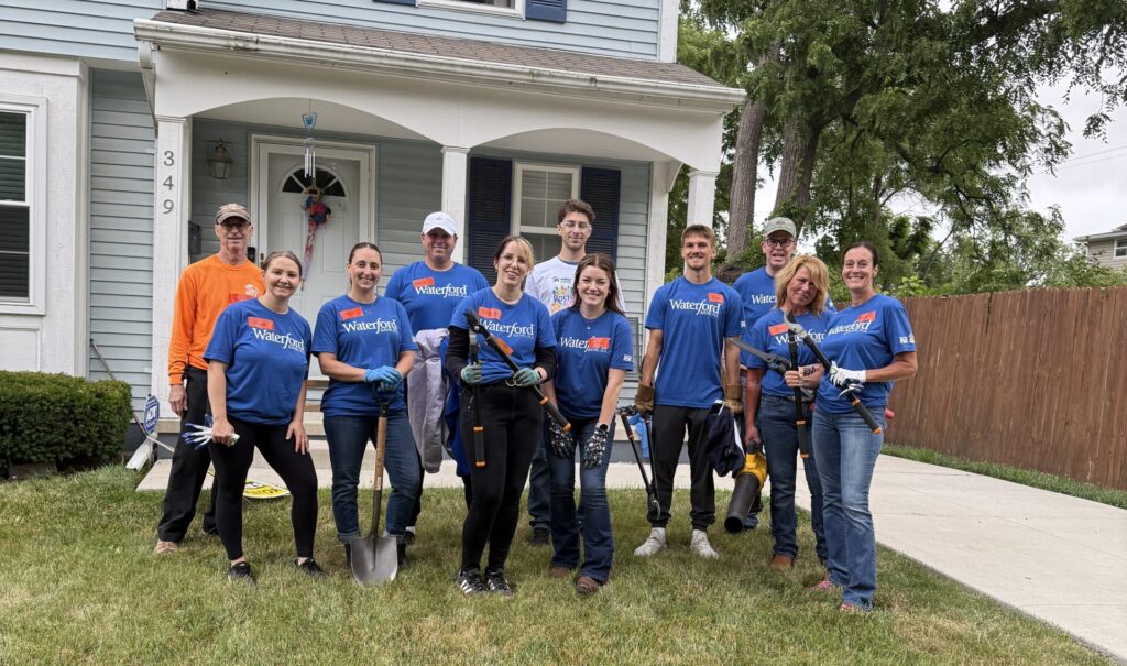 Intern program participant Ryan volunteering with Habitat for Humanity