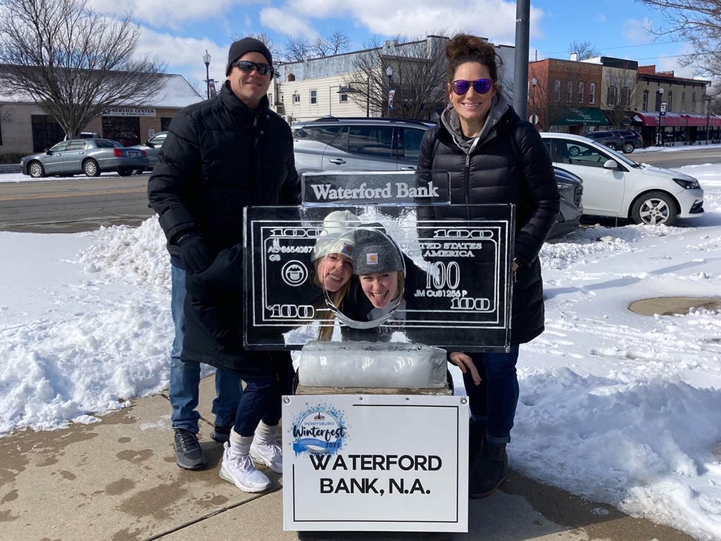 Jeremy Zeisloft representing community banking in Perrysburg at a winter event.